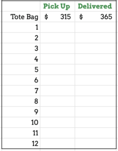 40mm Rundle pricing table